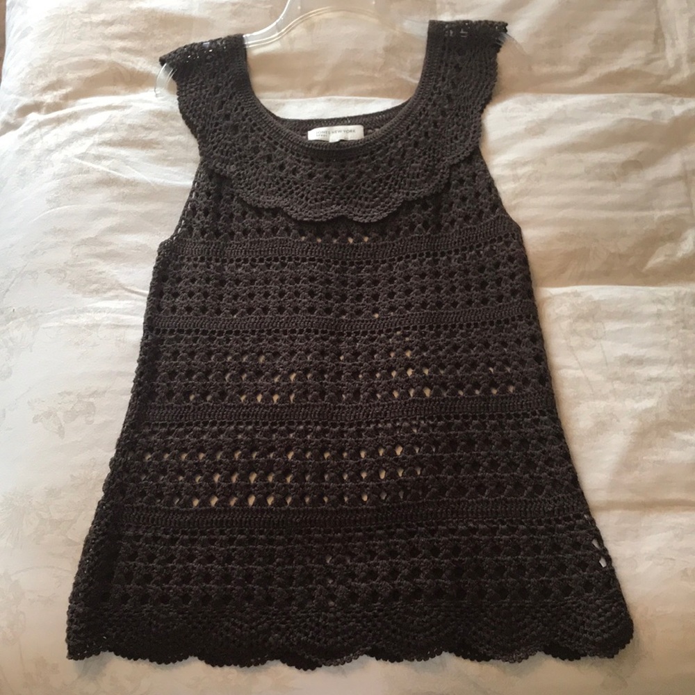 Jones NY Brown Crochet Tank Top